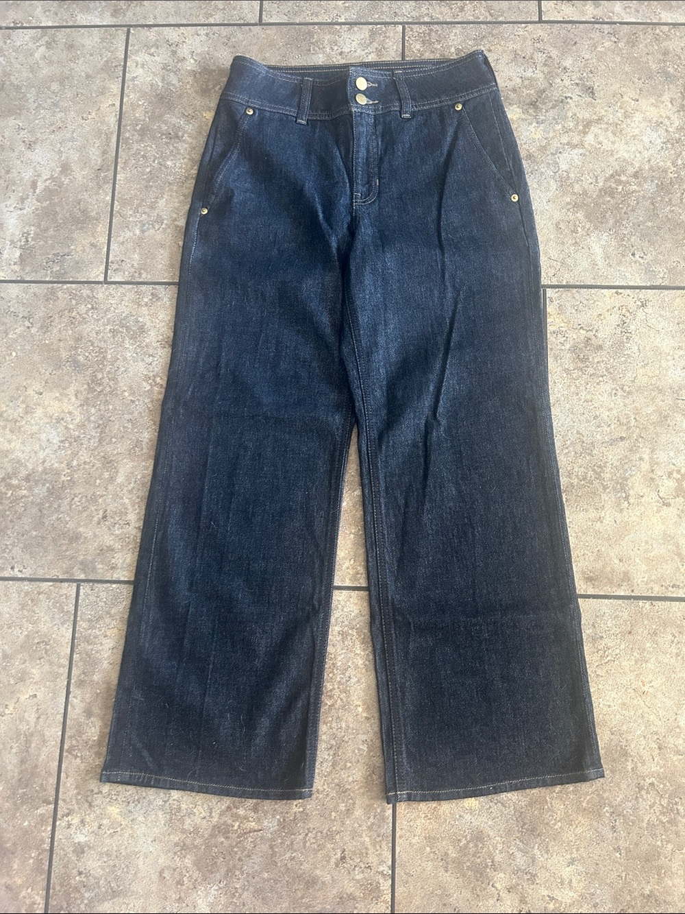 J. Crew Dark Indigo Wide-Leg Jeans